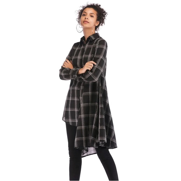 🆕 Long Asymmetrical Button Front Top ◀️ - Picture 2 of 6